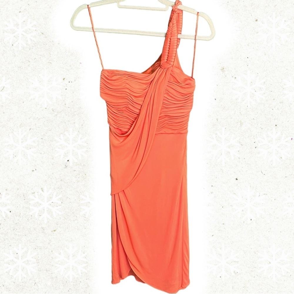 Vintage “Tangerine” Temperley London ‘Mini Greek’ One Shoulder Mini Dress Size 2 - Picture 7 of 16